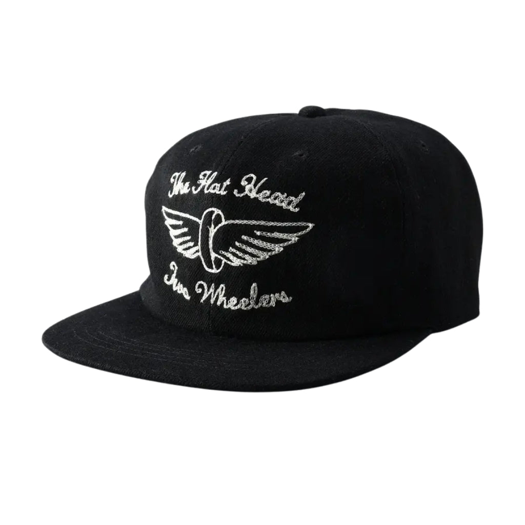 The Flat Head 12oz. Black Selvedge Denim Trucker Cap