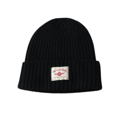 The Flat Head Knit Beanie (Black)