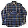 Samurai Jeans SIN23-01 Heavyweight Rope Dyed Indigo x Blue Flannel Shirt
