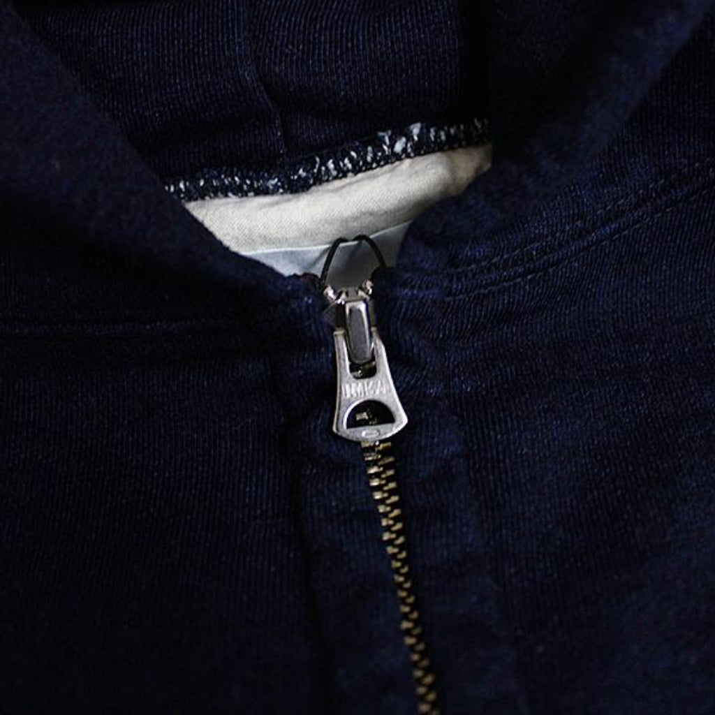 Momotaro Indigo Zip-up Hoodie