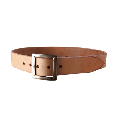 The Flat Head UK Saddle Leather Garrison Belt (Natural)