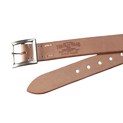 The Flat Head UK Saddle Leather Garrison Belt (Natural)