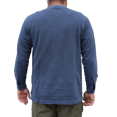 Soundman "Skane" Indigo Dyed Swedish Army L/S Henley