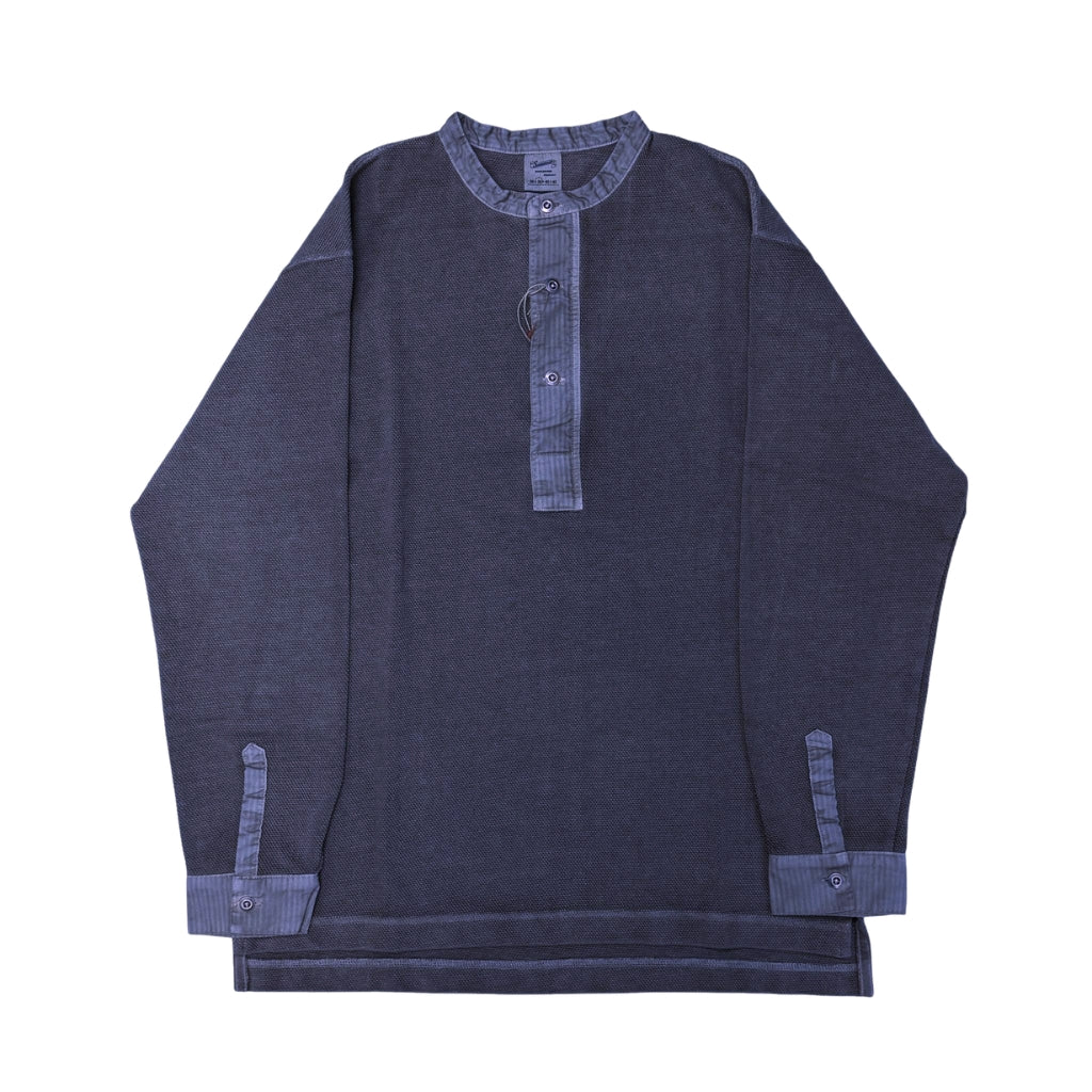 Soundman "Skane" Indigo Dyed Swedish Army L/S Henley