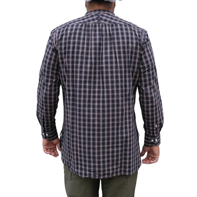 Soundman "Livingstone" Ombre Check Bandcollar Shirt