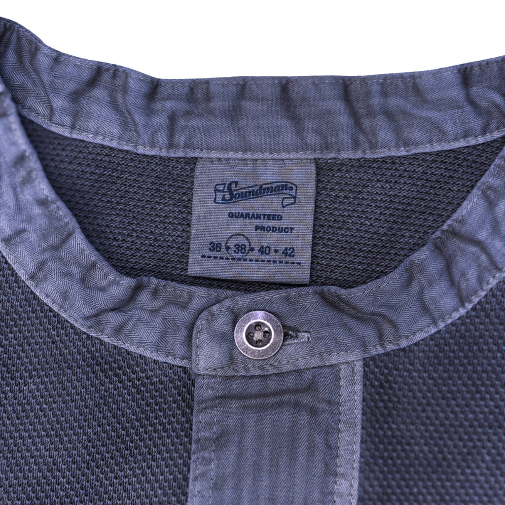 Soundman "Skane" Indigo Dyed Swedish Army L/S Henley