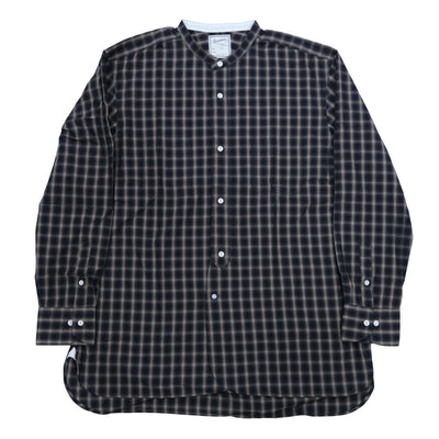 Soundman "Livingstone" Ombre Check Bandcollar Shirt