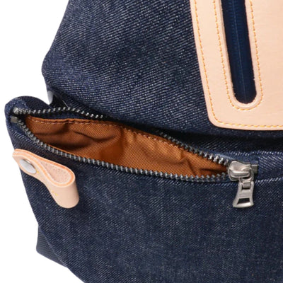Master-piece x Fullcount "Super Smooth" Sling Bag - Okayama Denim