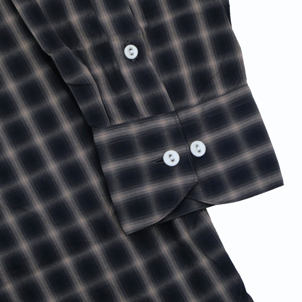 Soundman "Livingstone" Ombre Check Bandcollar Shirt