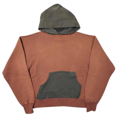 Fullcount "Fading" Loopwheel Hooded Sweatshirt (Bordeaux x Black)