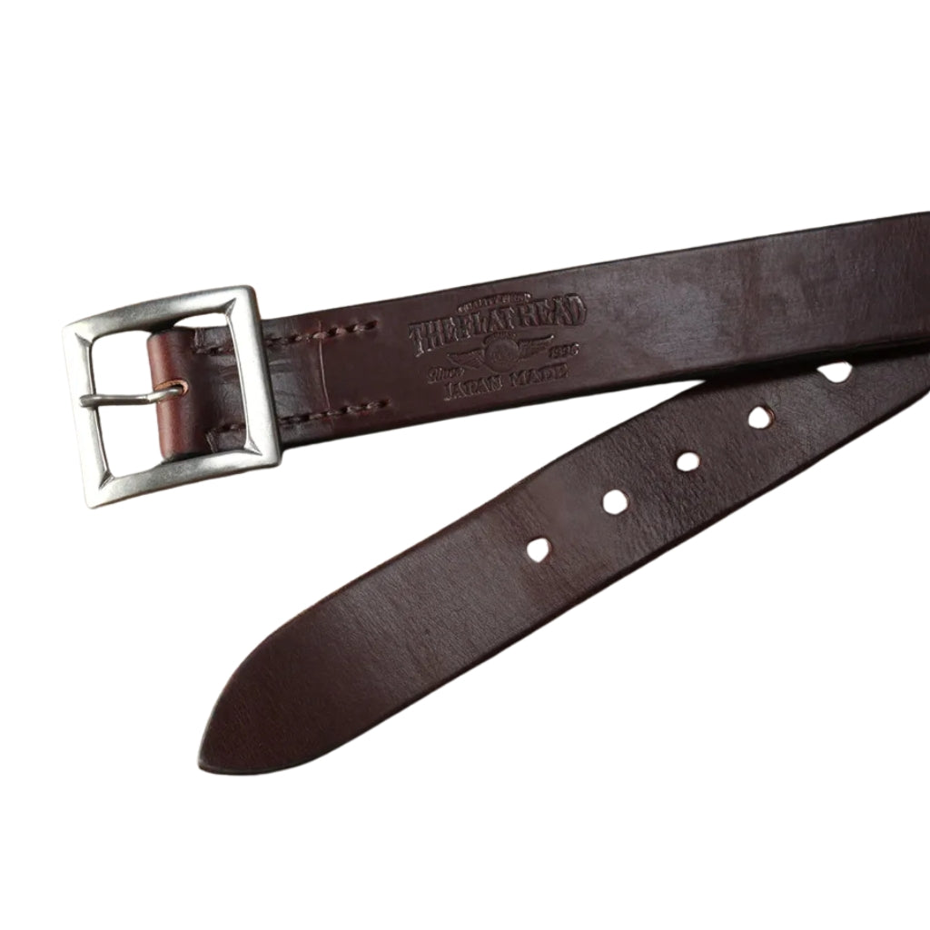 The Flat Head UK Saddle Leather Garrison Belt (Brown)