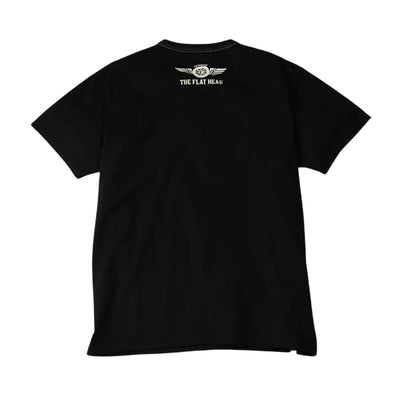 The Flat Head "Flying Wheel" Back Print Tee (Black)