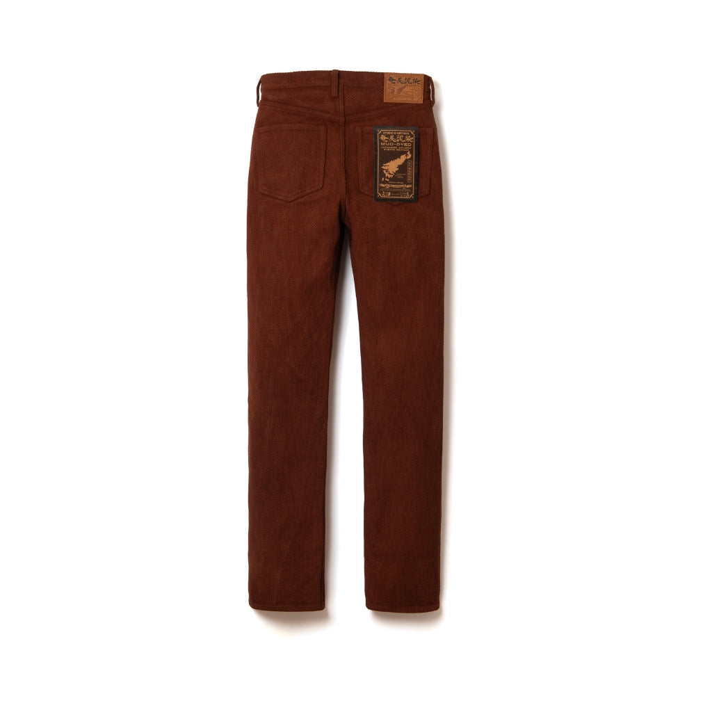 Studio D'Artisan "Amami Dorozome" Sashiko Pants (Brown)