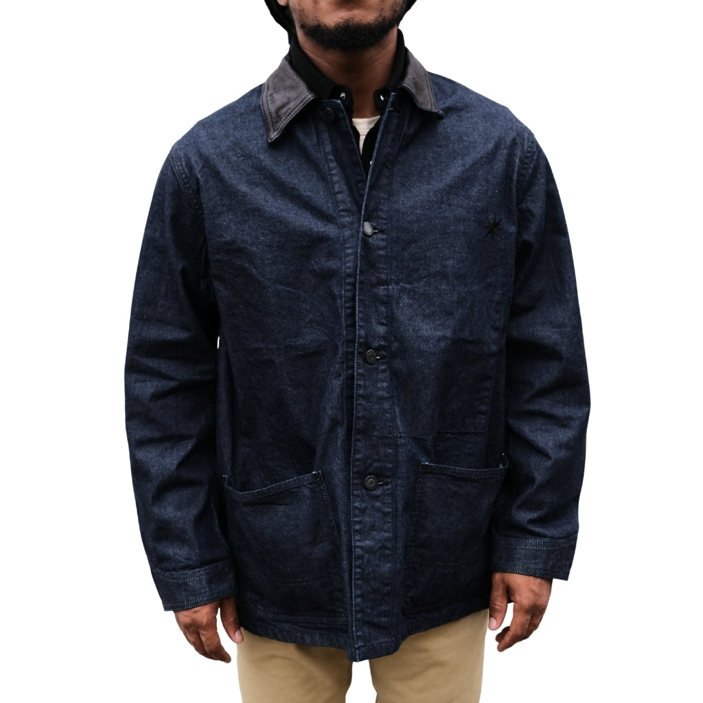 Fullcount x GDC Leather Collar Denim Chore Jacket