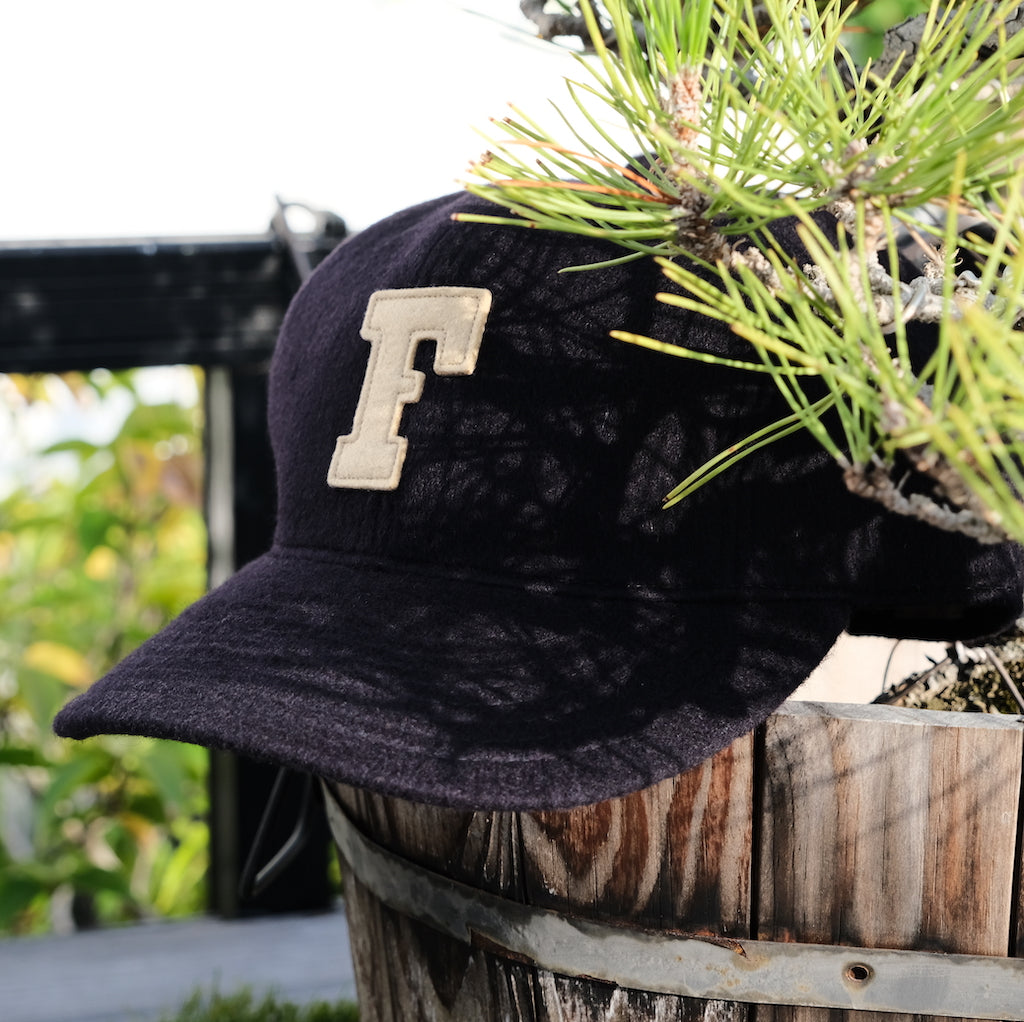 Fullcount Navy Melton Wool Baseball Cap