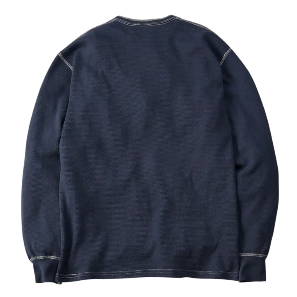 The Flat Head Honeycomb Thermal Henley (Navy)