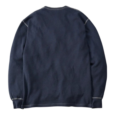 The Flat Head Honeycomb Thermal Henley (Navy)
