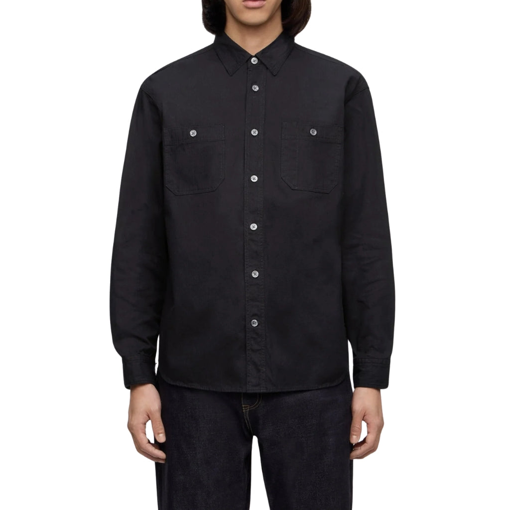 Momotaro Indigo Overdye Sashiko Shirt - Okayama Denim