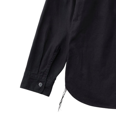 Momotaro Indigo Overdye Sashiko Shirt - Okayama Denim