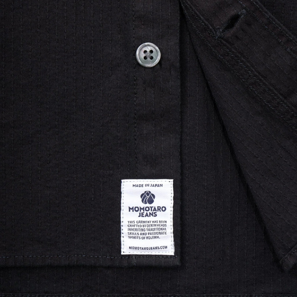 Momotaro Indigo Overdye Sashiko Shirt - Okayama Denim