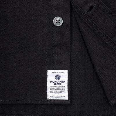 Momotaro Indigo Overdye Sashiko Shirt - Okayama Denim