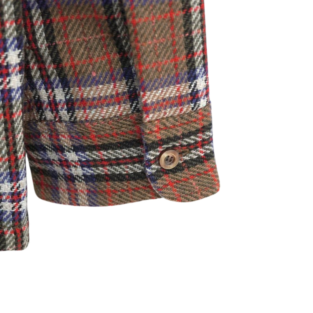 Fullcount Tartan Check Open Collar Flannel Shirt