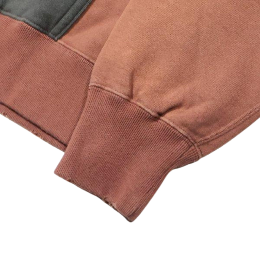 Fullcount "Fading" Loopwheel Hooded Sweatshirt (Bordeaux x Black)