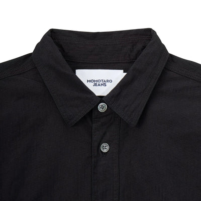 Momotaro Indigo Overdye Sashiko Shirt - Okayama Denim