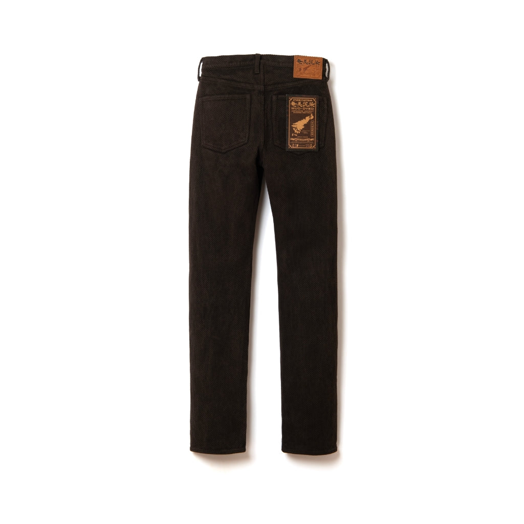 Studio D'Artisan "Amami Dorozome" Sashiko Pants (Dark Brown)