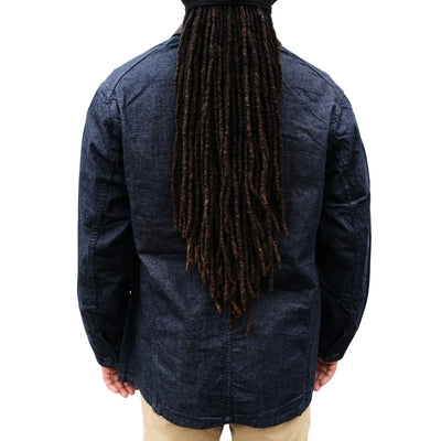 Fullcount x GDC Leather Collar Denim Chore Jacket