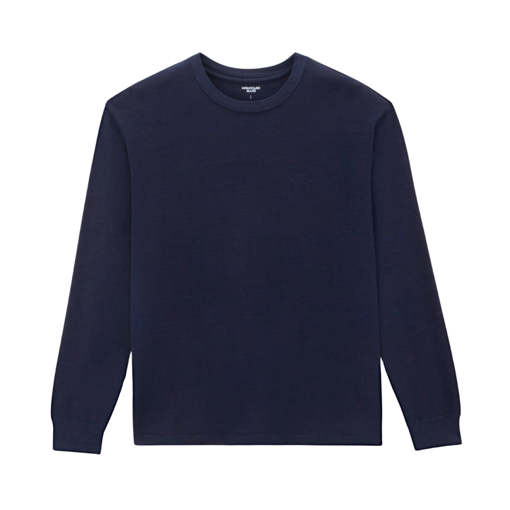 Momotaro 6.6oz. Indigo Dyed L/S Tee - Okayama Denim