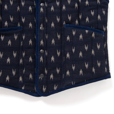 Studio D'Artisan Indigo "Arrow Kasuri" Sashiko Vest