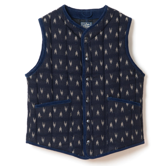 Studio D'Artisan Indigo "Arrow Kasuri" Sashiko Vest