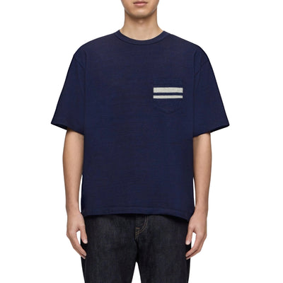 Momotaro 6.6oz. GTB Indigo Dyed Pocket Tee - Okayama Denim