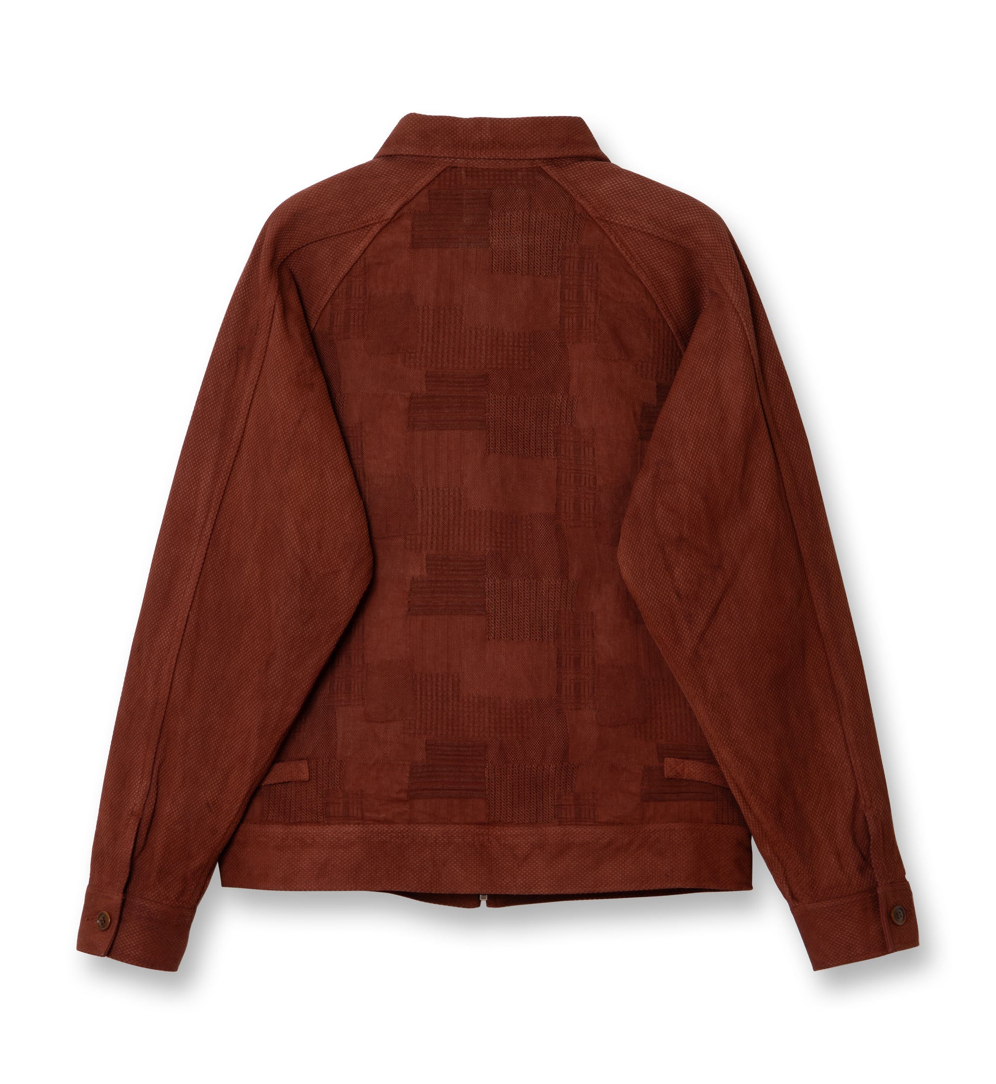 Studio D'Artisan "Amami Dorozome" Boro Jacquard Jacket (Brown)