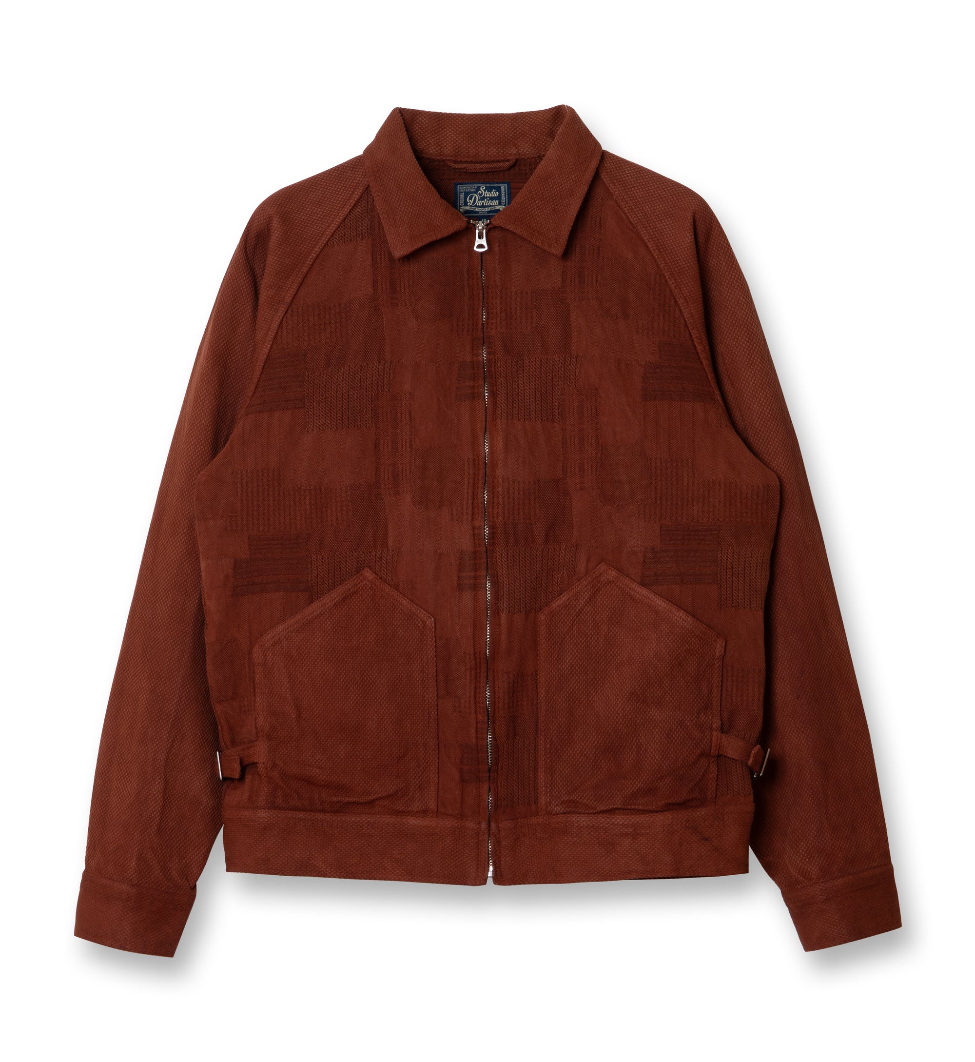 Studio D'Artisan "Amami Dorozome" Boro Jacquard Jacket (Brown)