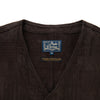 Studio D'Artisan "Amami Dorozome" Boro Jacquard Vest (Dark Brown)