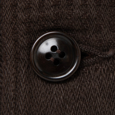 Studio D'Artisan "Amami Dorozome" Boro Jacquard Vest (Dark Brown)