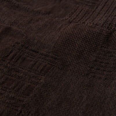 Studio D'Artisan "Amami Dorozome" Boro Jacquard Vest (Dark Brown)