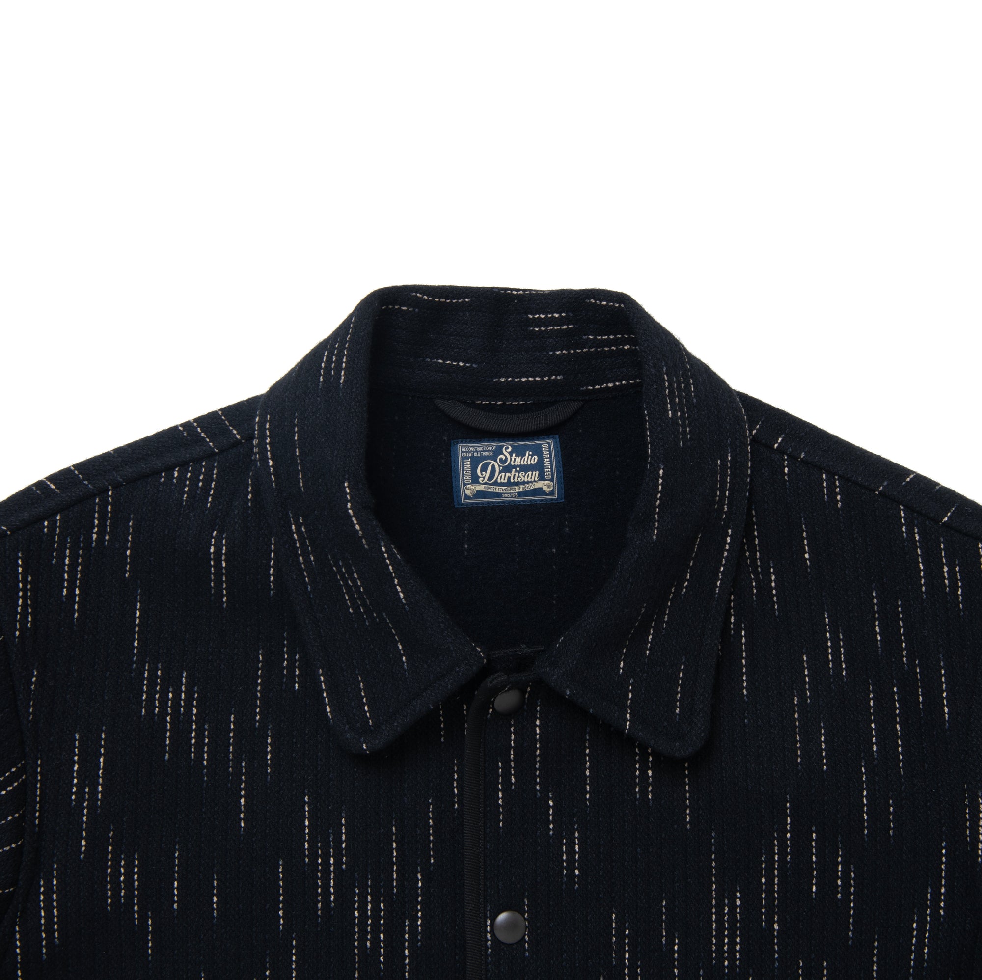 Studio D'Artisan Black Kasuri Dyed Beach Cloth Coverall