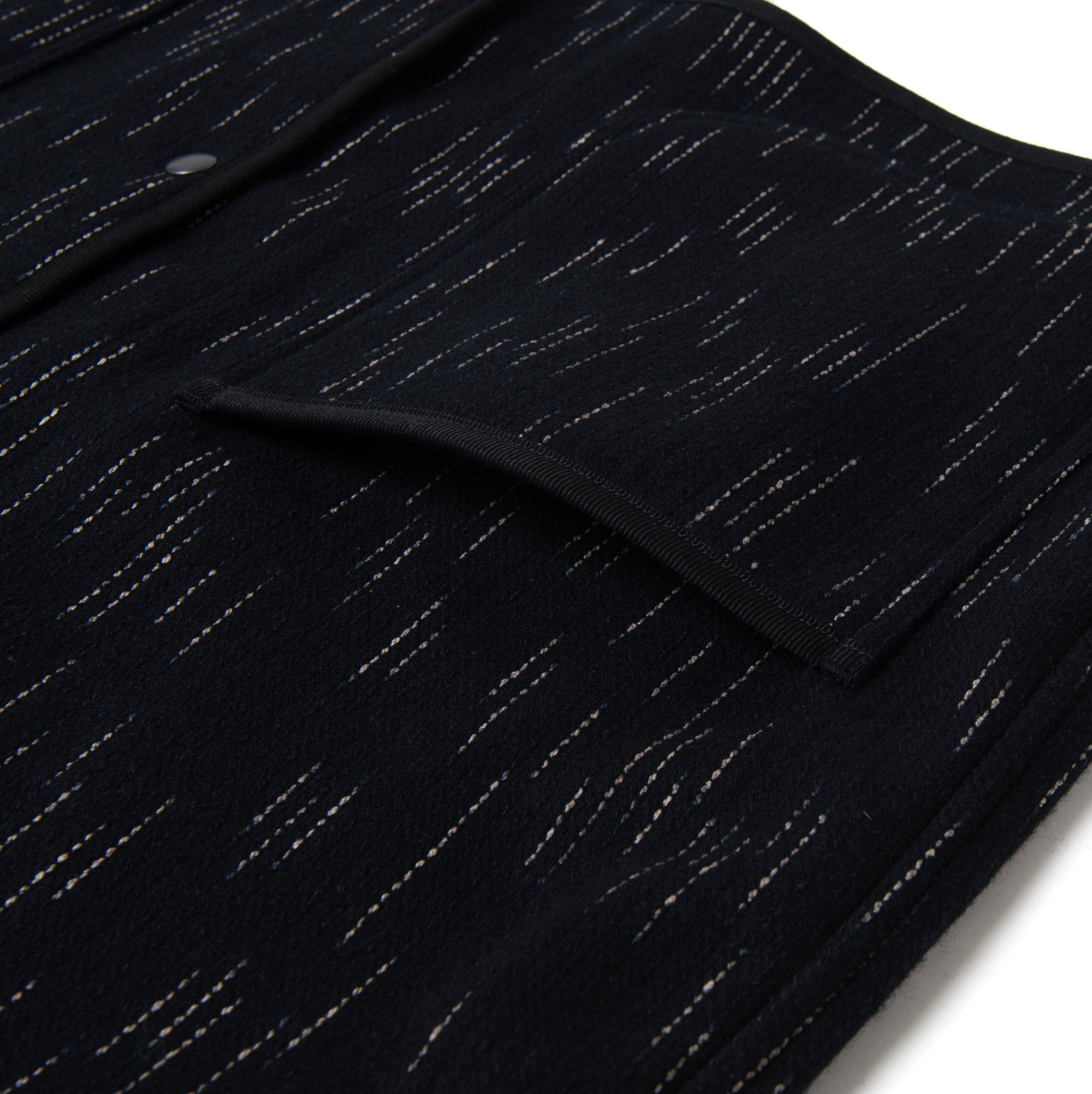 Studio D'Artisan Black Kasuri Dyed Beach Cloth Coverall