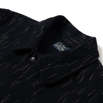 Studio D'Artisan Black Kasuri Dyed Beach Cloth Coverall