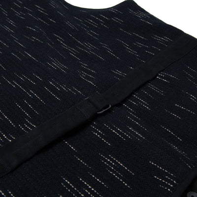 Studio D'Artisan Black Kasuri Dyed Beach Cloth Vest