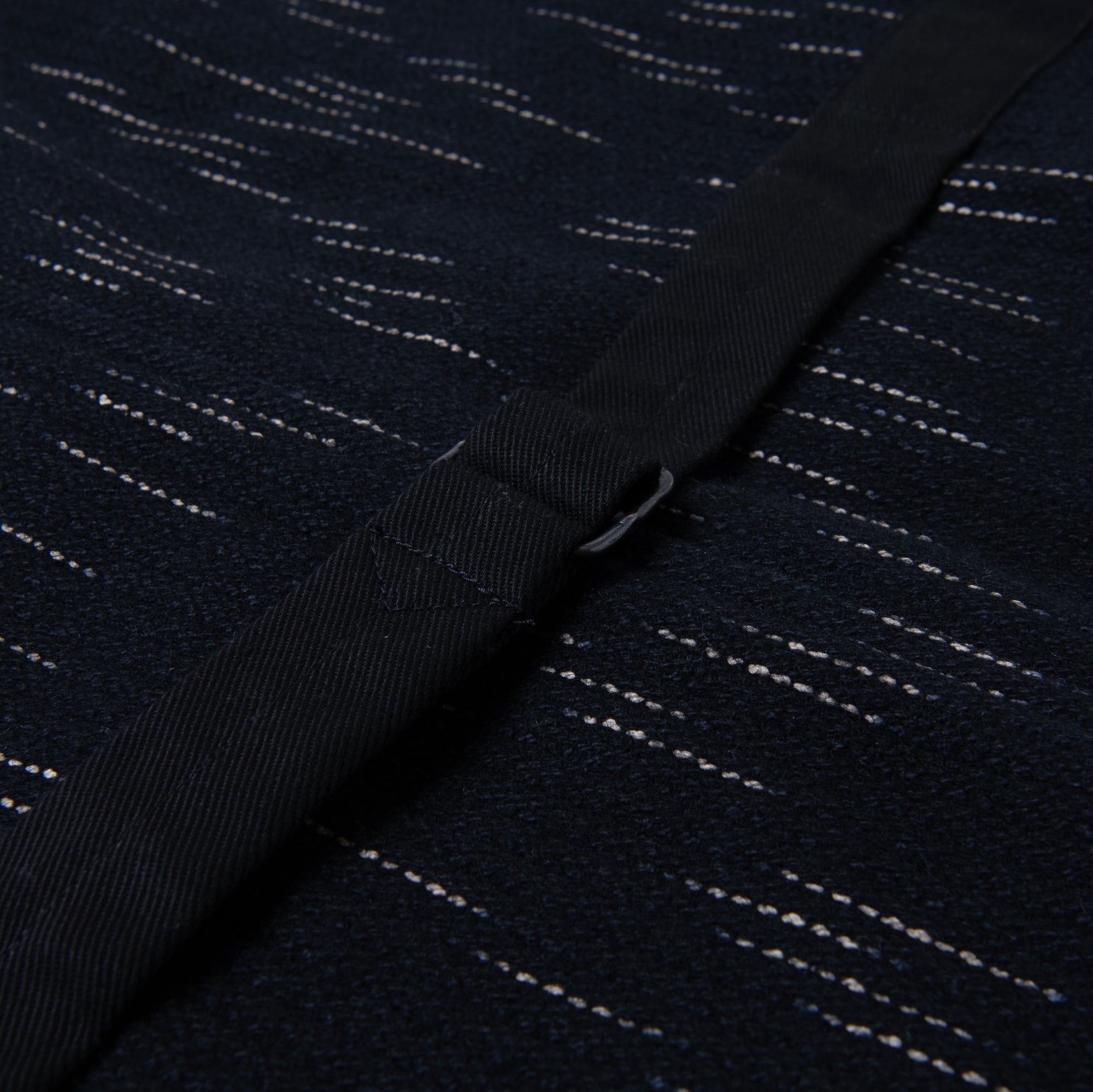 Studio D'Artisan Black Kasuri Dyed Beach Cloth Vest