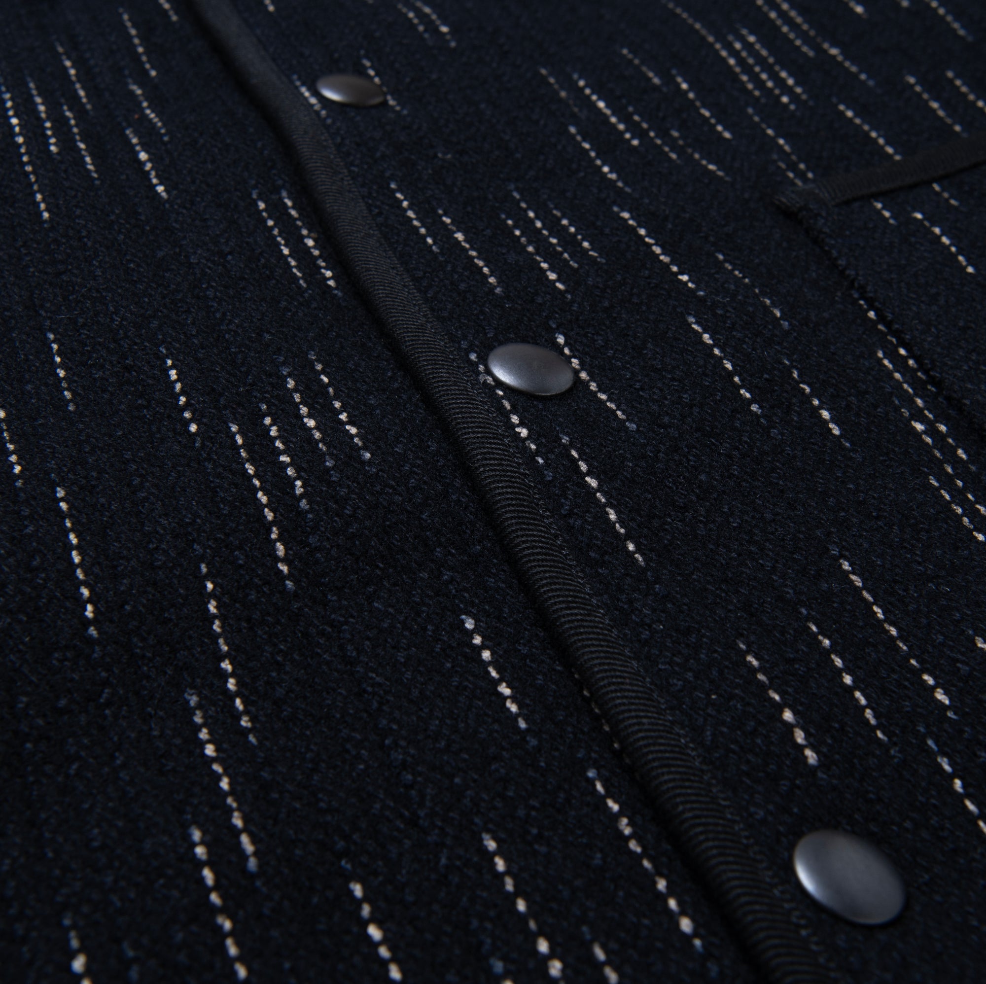 Studio D'Artisan Black Kasuri Dyed Beach Cloth Vest