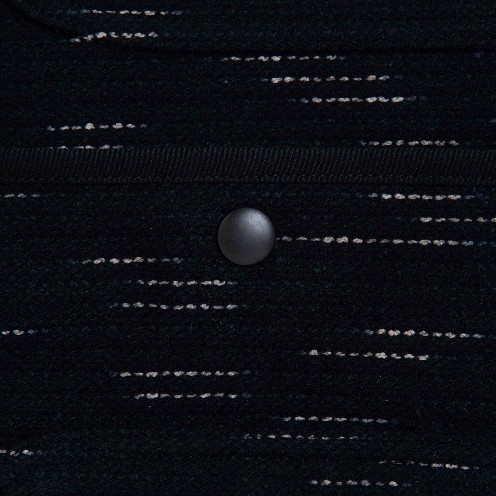 Studio D'Artisan Black Kasuri Dyed Beach Cloth Vest