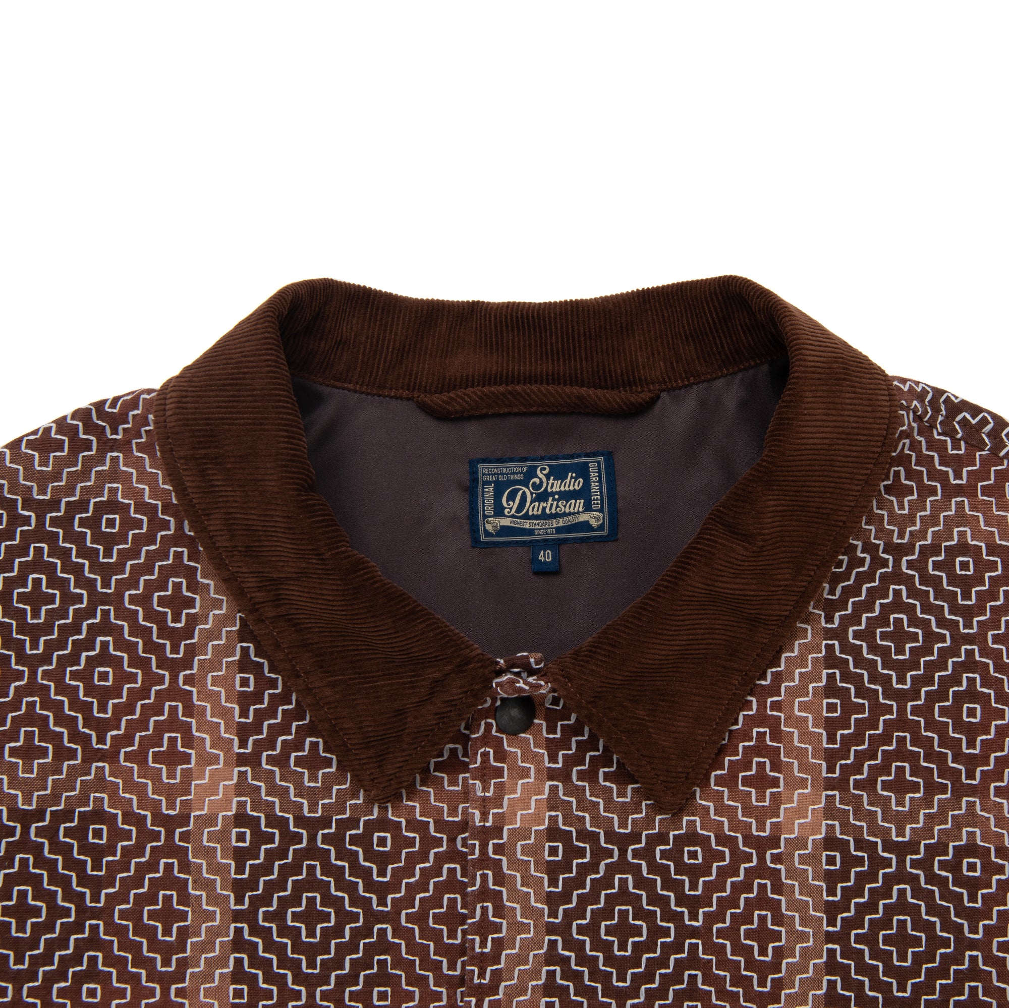 Studio D'Artisan "Kakishibu Noragi Sashiko" Coach Jacket