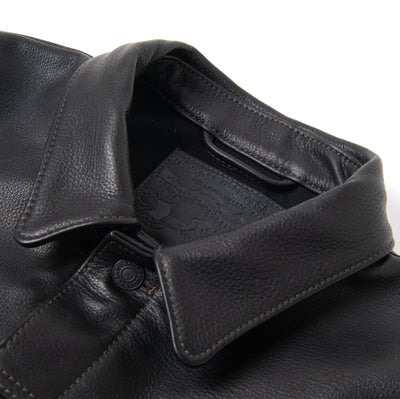 Studio D'Artisan Steer Oil Type II Leather Jacket - Okayama Denim