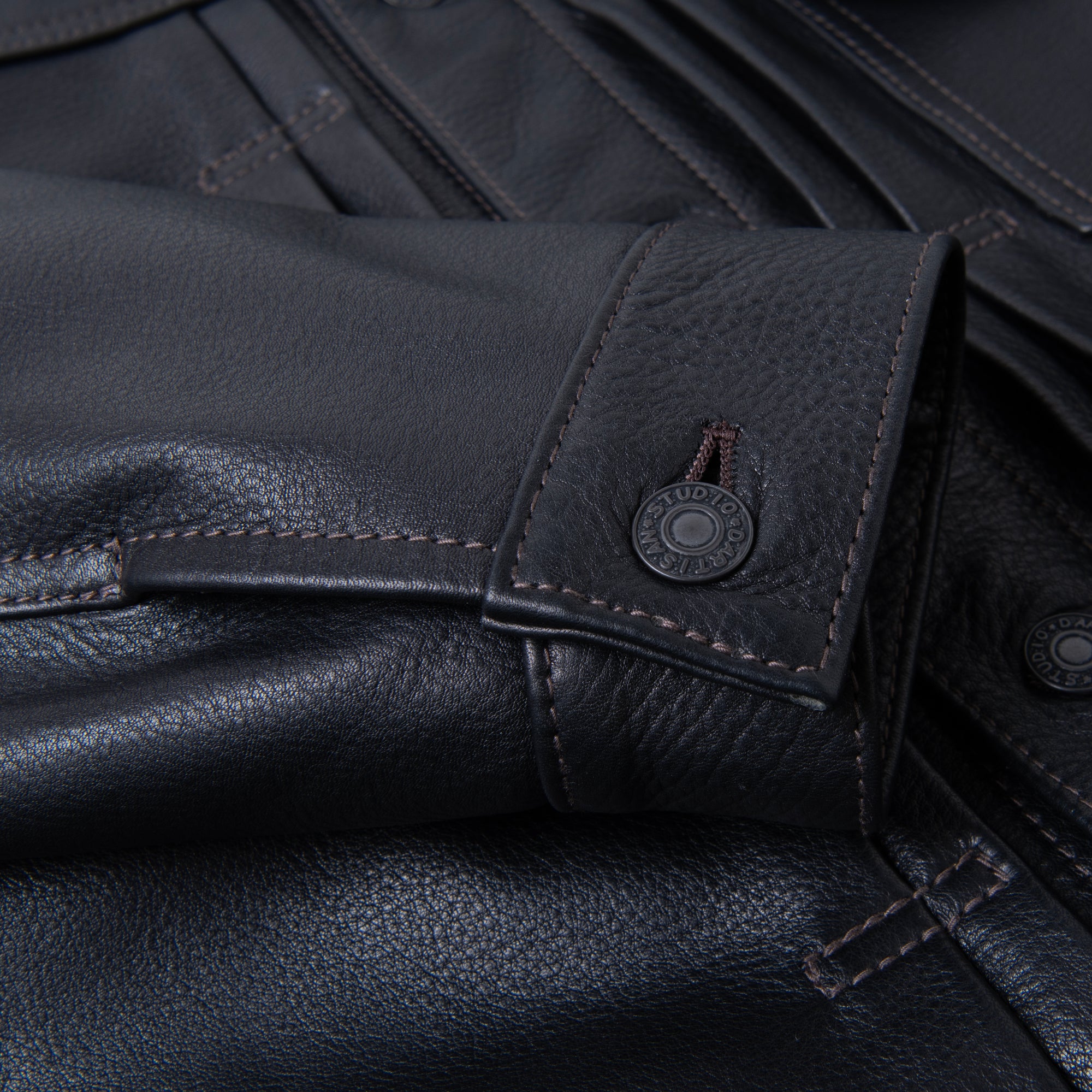 Studio D'Artisan Steer Oil Type II Leather Jacket - Okayama Denim