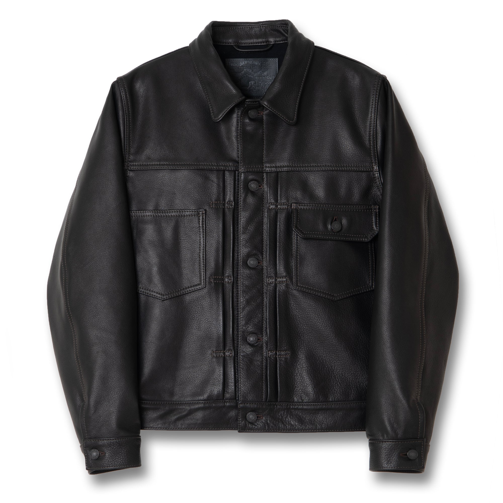 Studio D'Artisan Steer Oil Type II Leather Jacket - Okayama Denim